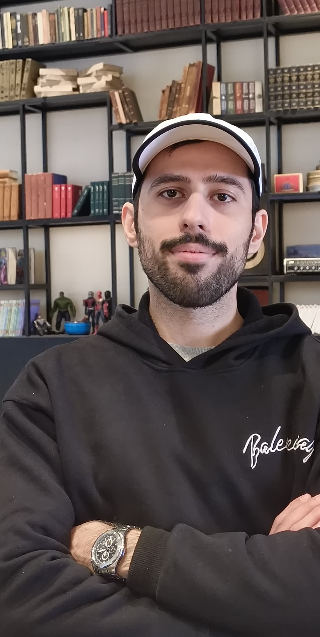 Soroush Jaberi in a library setting